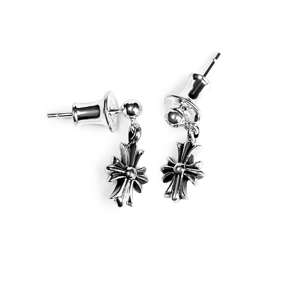 Chrome Hearts Tiny E CH Plus Drop Earrings
