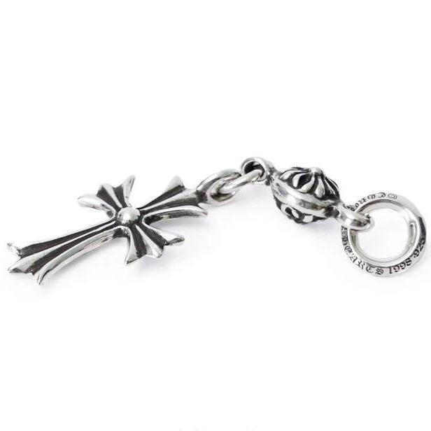 Cross With One Silver Ball Charm