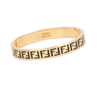FENDI FF Pattern Signature Cuff Bracelet