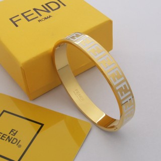 FENDI FF Pattern Signature Cuff Bracelet