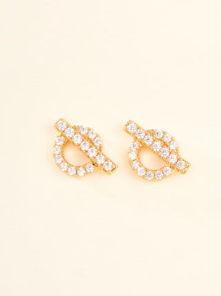 Hermès Chaine d’Ancre Pavé Diamond Stud Earrings
