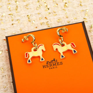 Hermès Équestre Horse Charm Drop Earrings