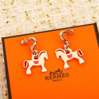 Hermès Équestre Horse Charm Drop Earrings