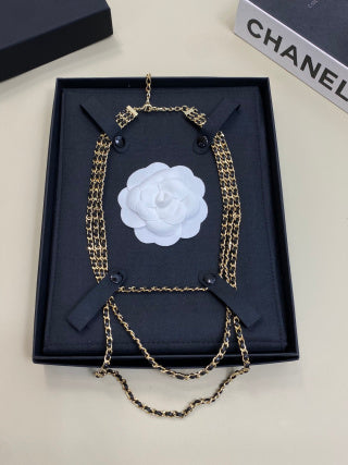 CHANEL Valerine Woven Chain Layered Necklace