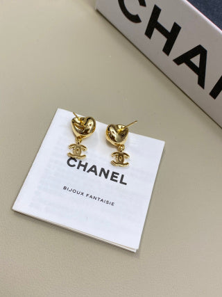 CHANEL Camellia Belle Gold Flower Stud Earrings