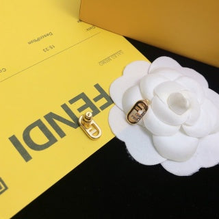 FENDI Mini FF Lock Stud Earrings