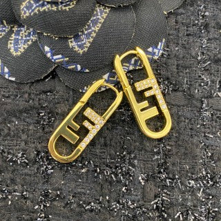 FENDI FF Vertical Link Drop Earrings