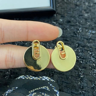 FENDI Medallion Link Drop Earrings