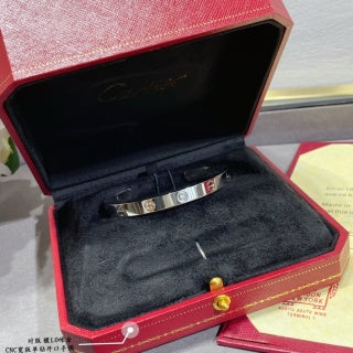 Cartier Wide Open LOVE Bracelet with Single Diamond