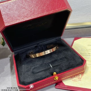 Cartier Wide Open LOVE Bracelet with Single Diamond