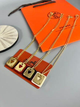 Hermès Kelly Lock Heart Charm Necklace