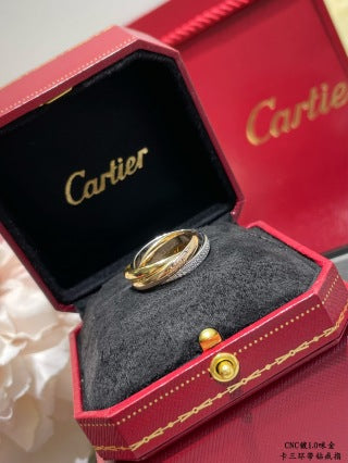 Cartier Trinity ring with diamonds