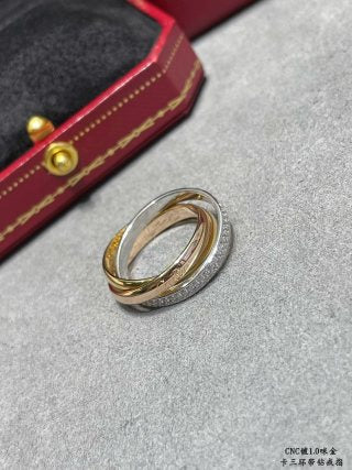 Cartier Trinity ring with diamonds