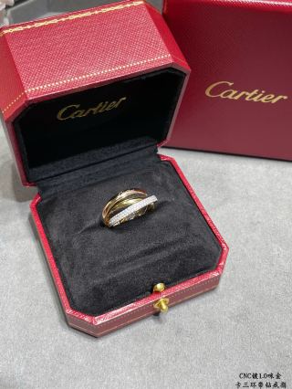 Cartier Trinity ring with diamonds