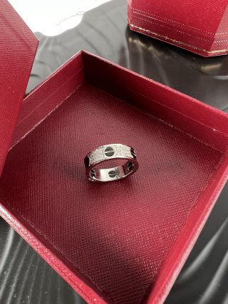 Cartier Obsidian Pavé Motif Band Ring