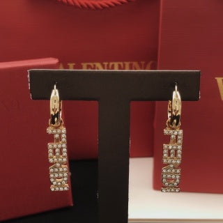 FENDI FF Logo Drop Hoop Earrings