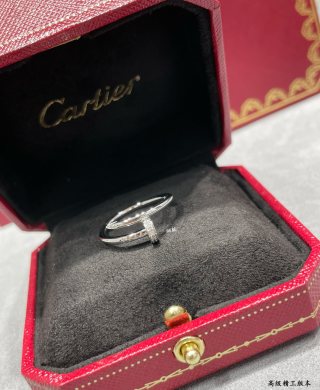 Cartier Juste un Clou ring (slim version) with diamonds on the head and tip