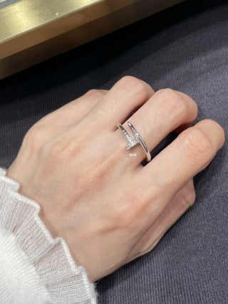 Cartier Juste un Clou ring (slim version) with diamonds on the head and tip