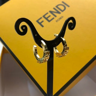 FENDI FF Mini Hoop Stud Earrings
