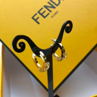FENDI FF Mini Hoop Stud Earrings