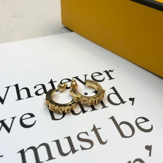 FENDI FF Mini Hoop Stud Earrings