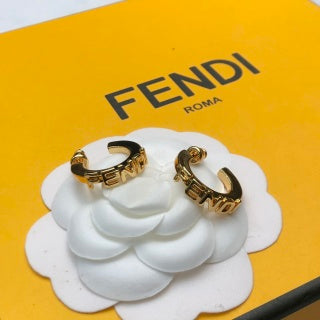 FENDI FF Mini Hoop Stud Earrings