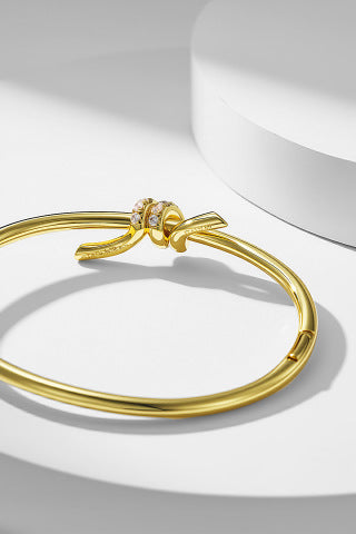 Tiffany Diamond Ribbon Cuff Bracelet – Elegant Luxury Fine Jewelry