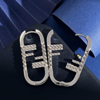 FENDI Pavé FF Oval Drop Earrings