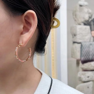 FENDI Pavé FF Hoop Earrings