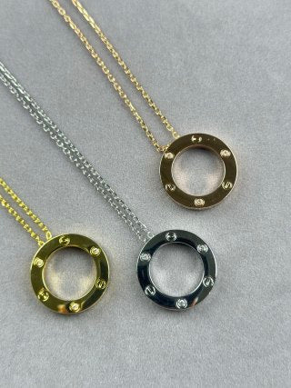 Cartier "Big Disc" Necklace with Three Diamonds