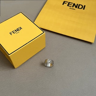 FENDI FF Mini Signet Band Ring
