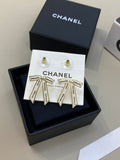 CHANEL Ariella Ribbon Cascade Drop Earrings