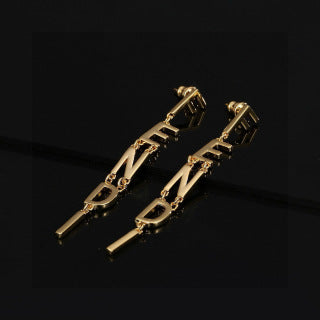 FENDI Vertical FF Link Drop Earrings