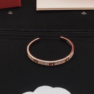 FENDI Crystal FF Pavé Cuff Bracelet
