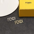 FENDI Crystal Logo Statement Brooch