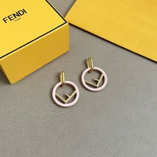 FENDI FF Color Frame Hoop Stud Earrings
