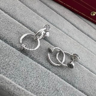 Cartier Juste un Clou double-loop earrings with diamond-set ends