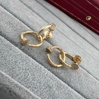 Cartier Juste un Clou double-loop earrings with diamond-set ends