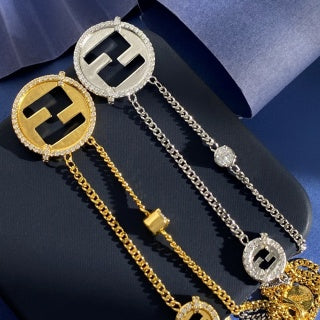 FENDI FF Halo Pendant Necklace