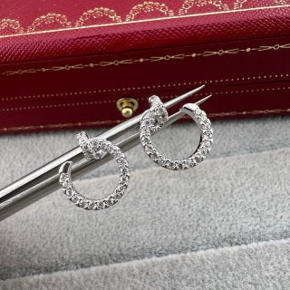 Cartier Juste un Clou earrings, fully diamond-set