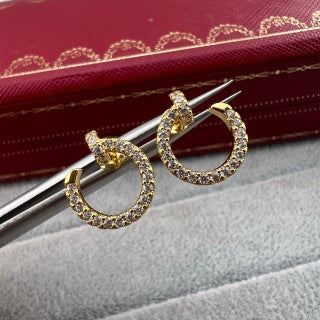 Cartier Juste un Clou earrings, fully diamond-set