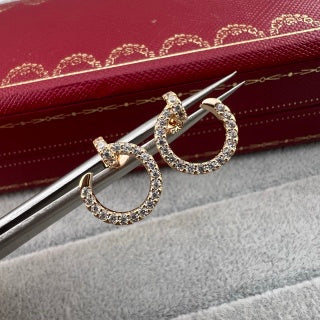 Cartier Juste un Clou earrings, fully diamond-set