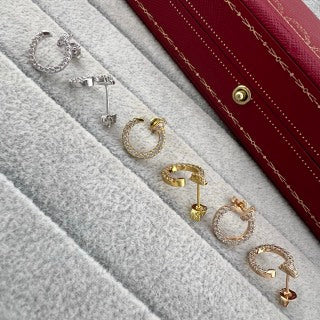 Cartier Juste un Clou earrings, fully diamond-set