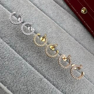 Cartier Juste un Clou earrings, fully diamond-set