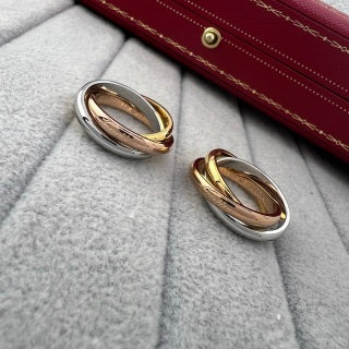 Cartier Classic Interlocking Three-Ring, Three-Tone Ring (Unisex/Couple's Ring)