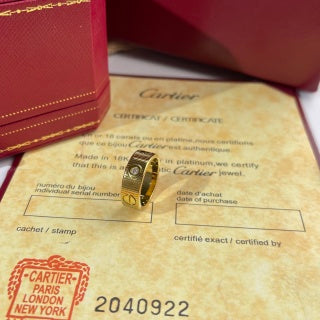 Cartier ring with diamonds