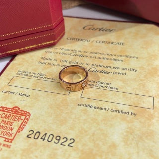 Cartier ring with diamonds
