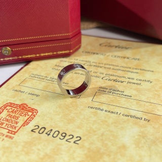 Cartier ring with diamonds