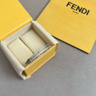 FENDI Crystal Edge Chain Bracelet