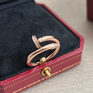 Cartier Juste un Clou ring with diamonds on the head and tip